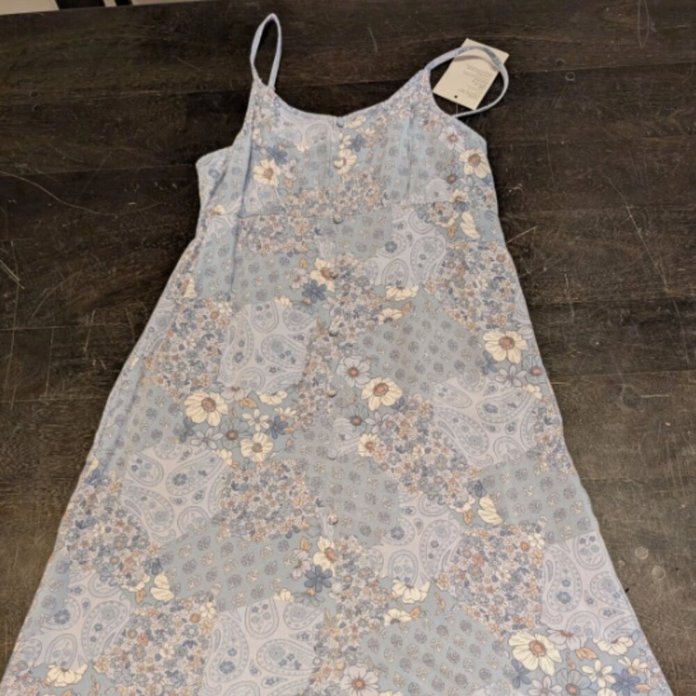 Abercrombie Girls Sun Dress 11/12 NWT Blue Floral